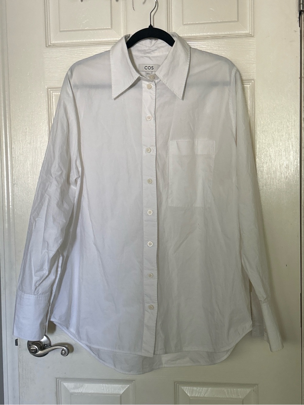 COS White Classic Oversized Button-Down Shirt
